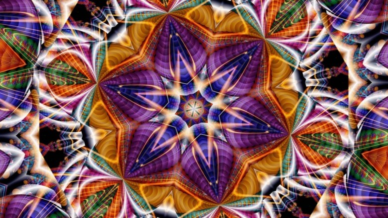 Green Laser Stars Kaleidoscope